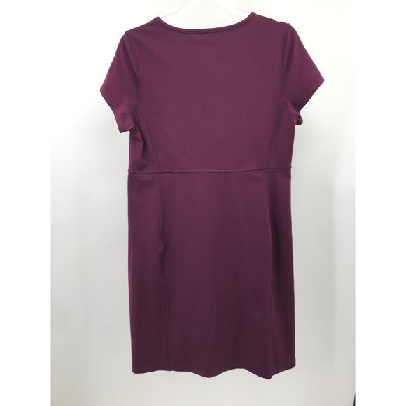 Duluth Trading Co. NoGa Burgundy Short Sleeve Dress M - Picture 4 of 6